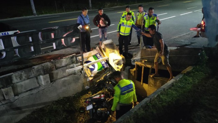Remaja Bonceng Tiga, Sepeda Motor Terjun ke Selokan di Kulon Progo, 1 Tewas 2 Luka Parah